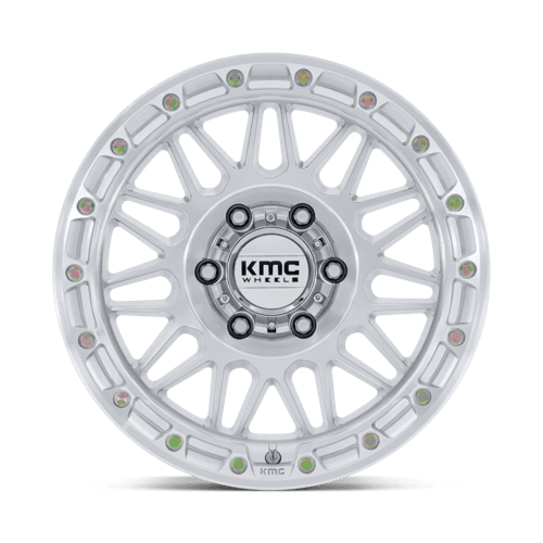 KMC ATTACK Gloss Silver W/ Machined Face wheel view 3