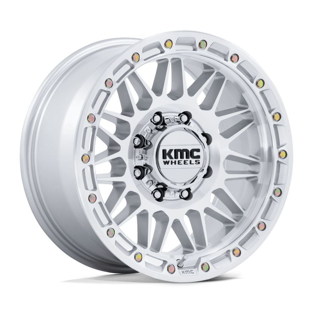 KMC ATTACK Gloss Silver W/ Machined Face Wheels