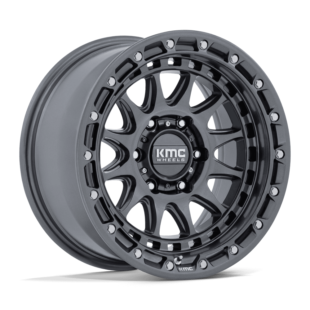 KMC CRUX Gloss Gunmetal wheel view 4