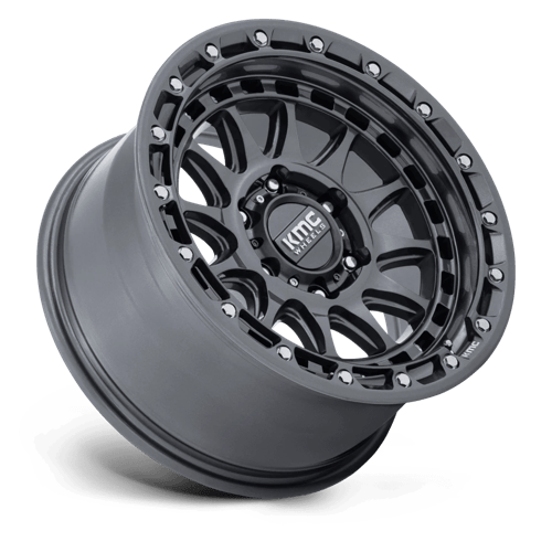 KMC CRUX Gloss Gunmetal wheel view 2