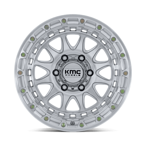 KMC CRUX Gloss Silver W/ Machined Face wheel view 3