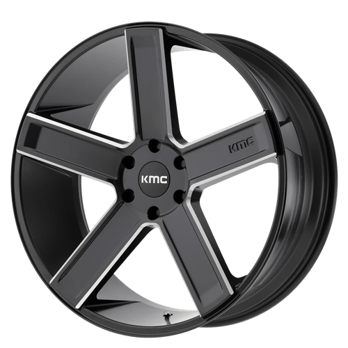 KM702 22X9 6X5.5 S-BLK MILL 30MM