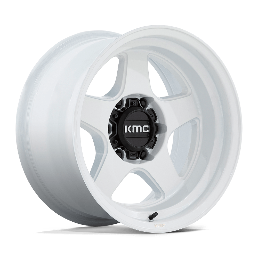 KMC LOBO Gloss White wheel view 4