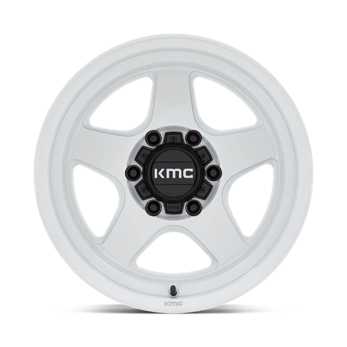KMC LOBO Gloss White wheel view 3