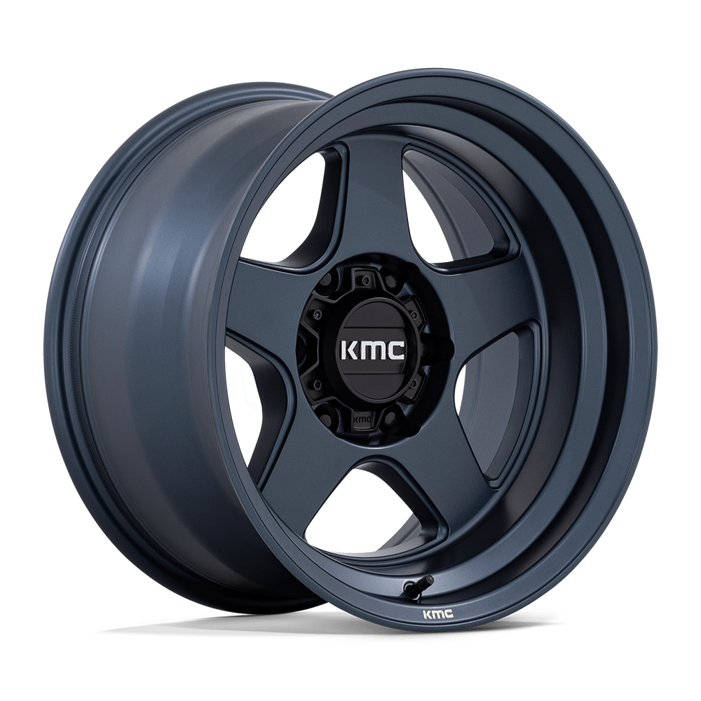 KMC LOBO Metallic Blue wheel view 4