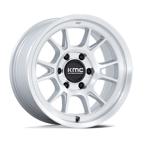 KMC RANGE Gloss Silver W/ Machined Face wheel