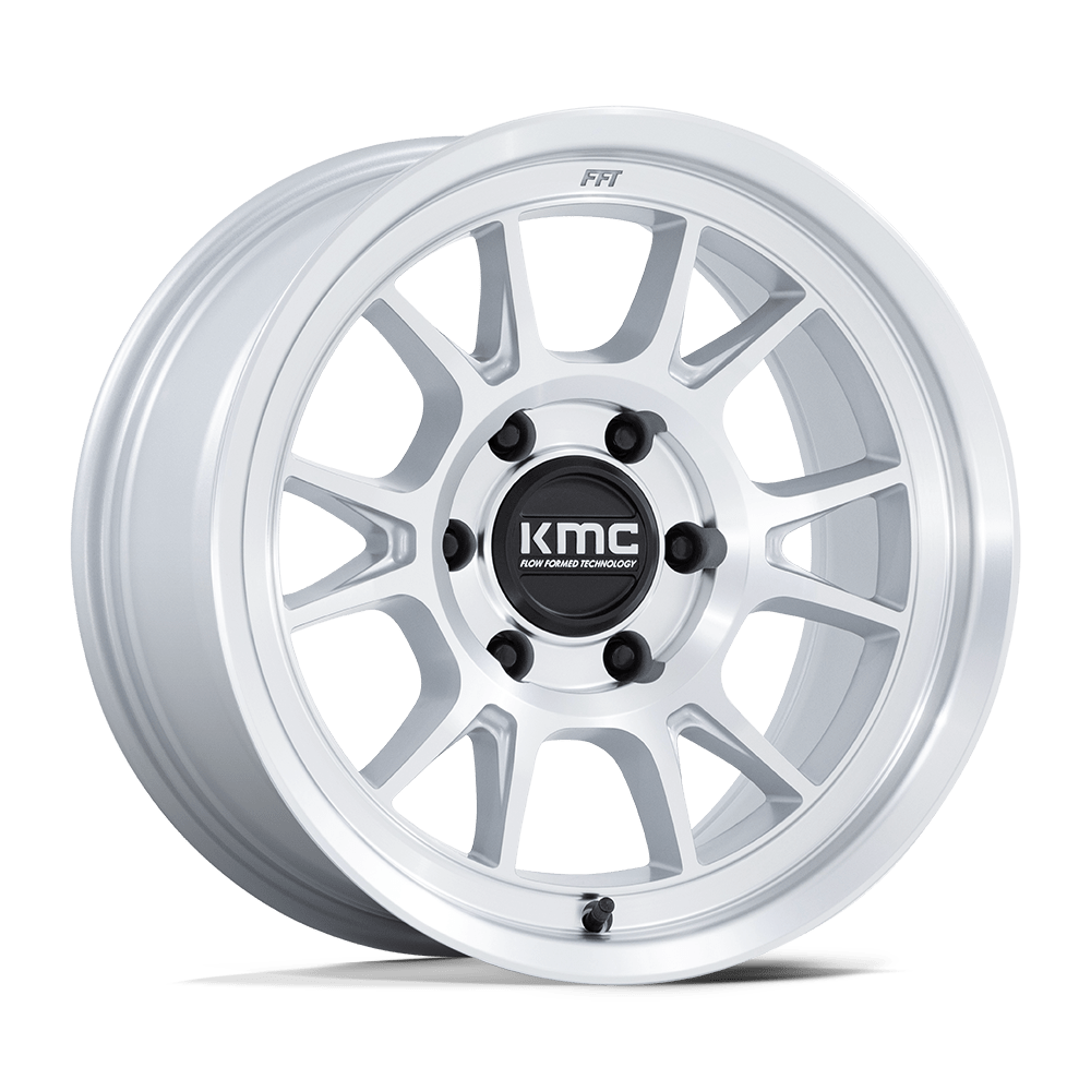 KMC RANGE Gloss Silver W/ Machined Face wheel view 4