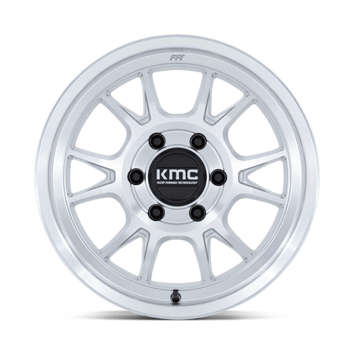 KMC RANGE Gloss Silver W/ Machined Face wheel view 3