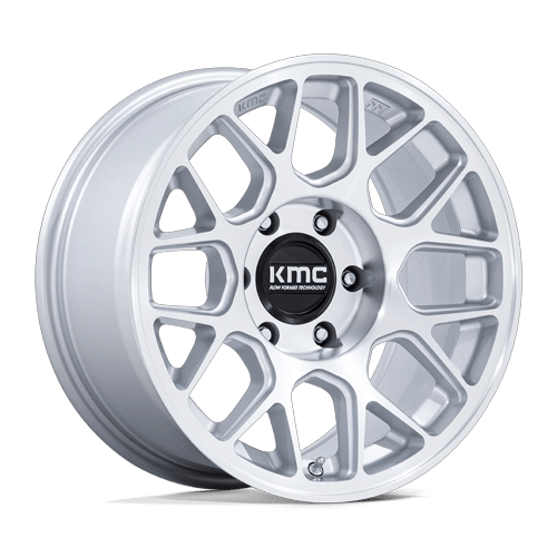 KMC HATCHET Gloss Silver W/ Machined Face wheel