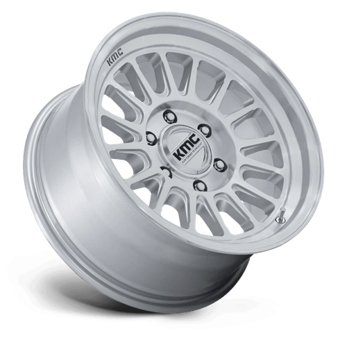 KMC IMPACT FFT Gloss Silver W/ Machined Face wheel view 2