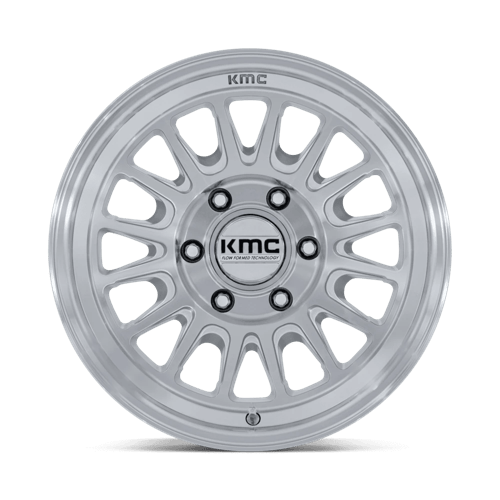 KMC IMPACT FFT Gloss Silver W/ Machined Face wheel view 3