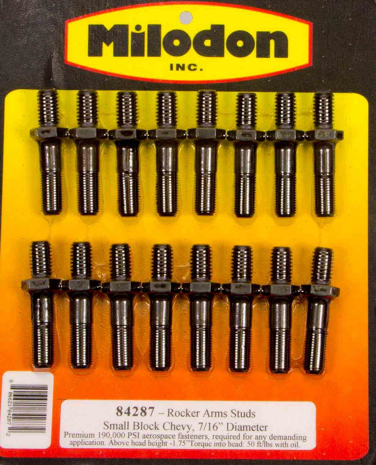 Milodon Rocker Arm Stud Kit - SBC 7/16in