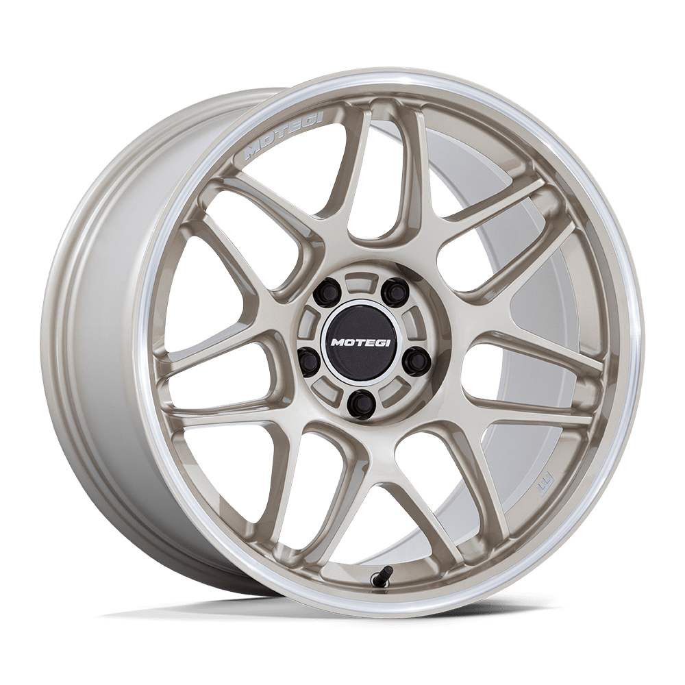 Motegi TSUBAKI Motorsport Gold W Machined Lip wheel view 4