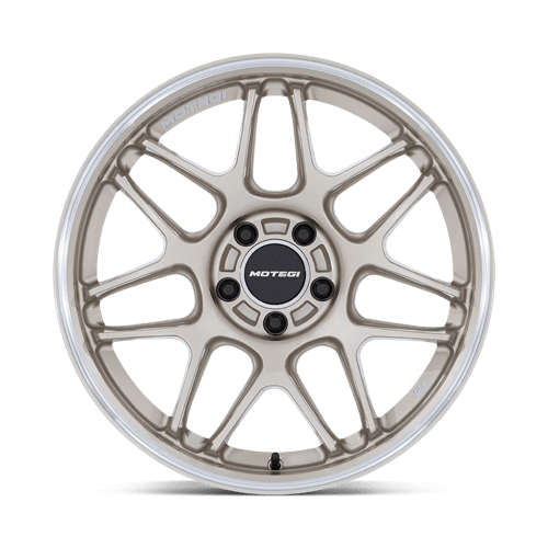 Motegi TSUBAKI Motorsport Gold W Machined Lip wheel view 3