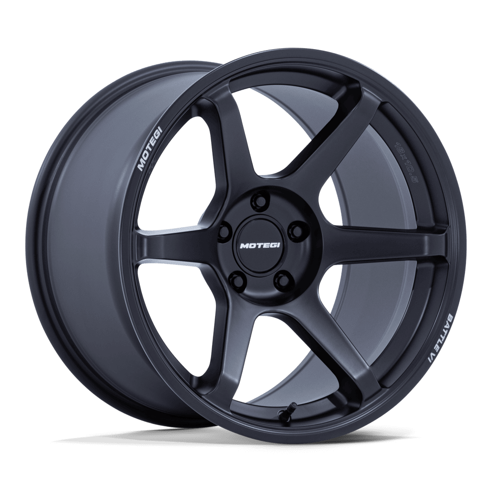 Motegi BATTLE VI Matte Blackbird Metallic wheel view 4