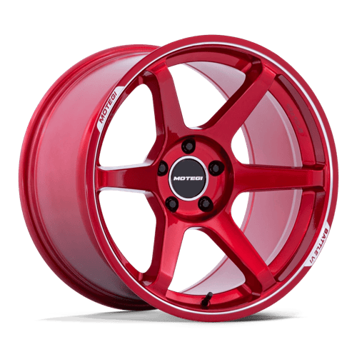 Motegi BATTLE VI Cherry Red Metallic W/ Mch Lip wheel