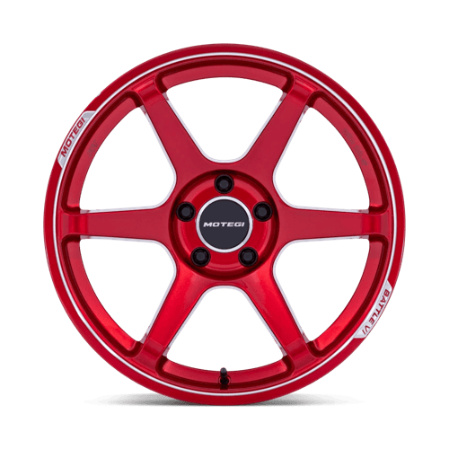 Motegi BATTLE VI Cherry Red Metallic W/ Mch Lip wheel view 3