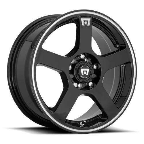 Motegi FS5 Gloss Black W/ Machined Flange wheel