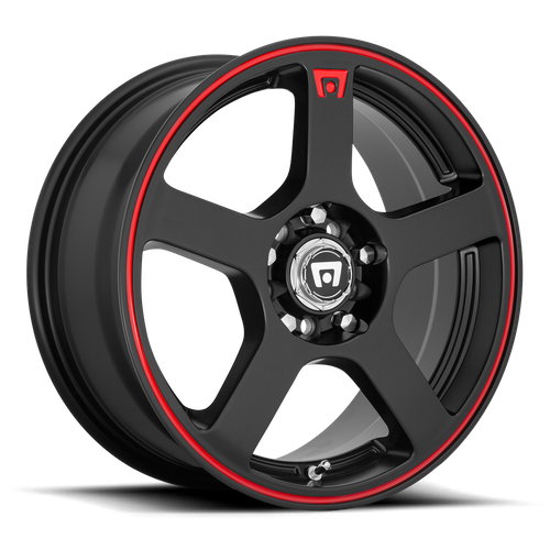 Motegi FS5 Matte Black W/ Red Stripe wheel