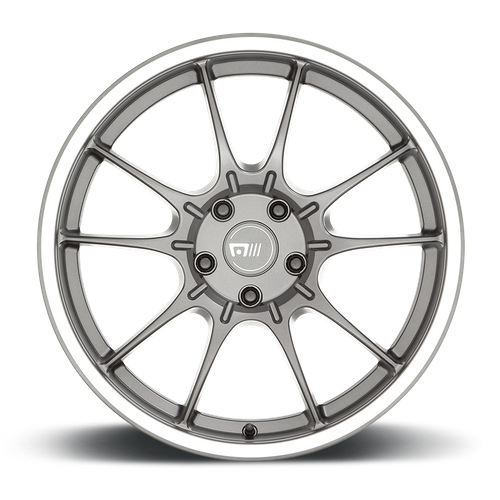 Motegi SS5 Gunmetal W/ Machined Lip wheel view 3