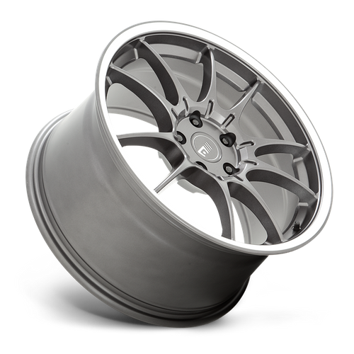Motegi SS5 Gunmetal W/ Machined Lip wheel view 2