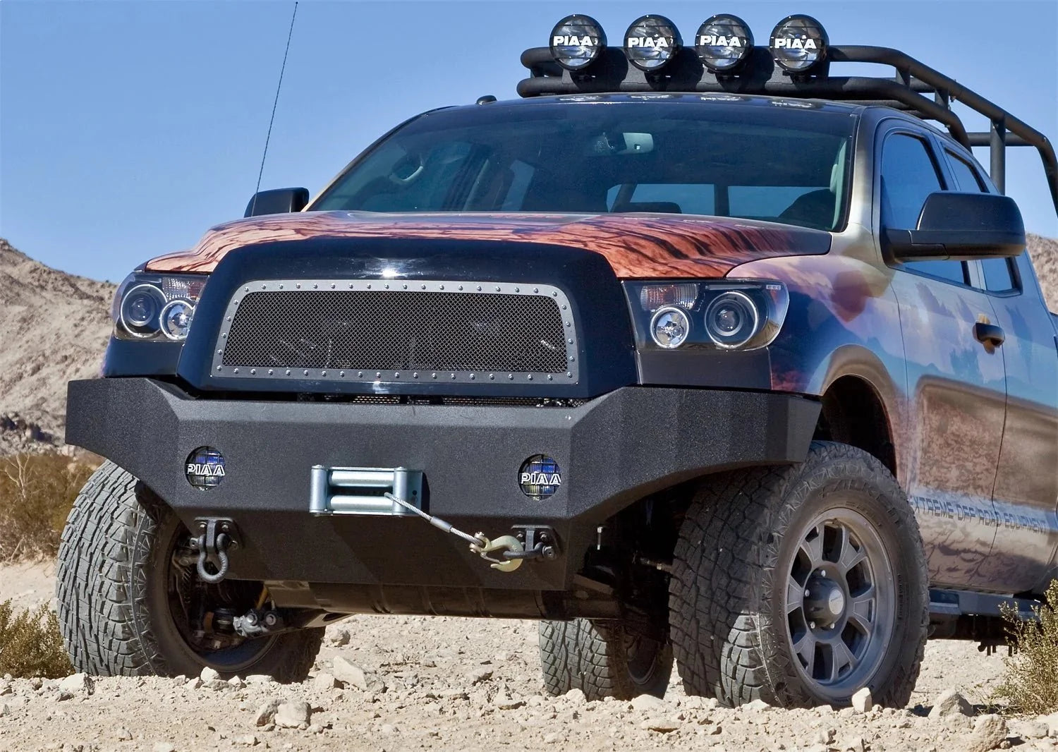 Body Armor 4x4 TN-19335 Full Width Winch Front Bumper for 2007-2013 Toyota Tundra Bolt on