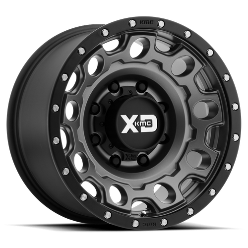 XD HOLESHOT Matte Gray W/ Black Ring wheel