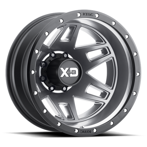XD MACHETE DUALLY Matte Gray W/ Black Ring wheel