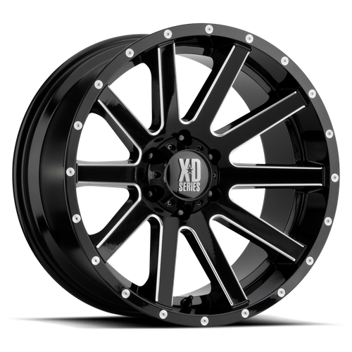 XD HEIST Gloss Black Milled wheel