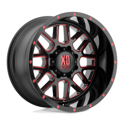 XD GRENADE Satin Black Mill W Red Tint Cc wheel