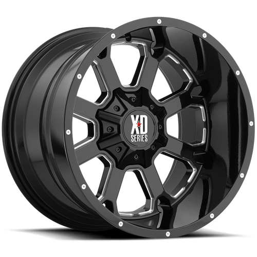 XD BUCK 25 Gloss Black Milled wheel