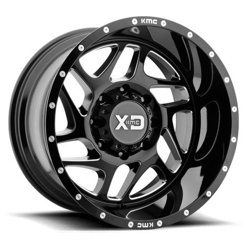 XD FURY Gloss Black Milled wheel
