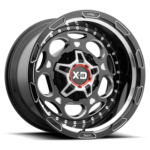 XD DEMODOG Gloss Black Milled wheel