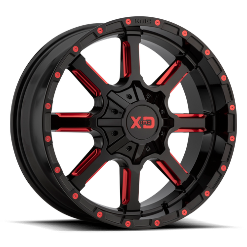 XD MAMMOTH Gloss Black Milled W/ Red Tint wheel