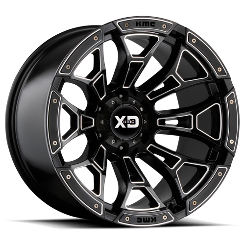 XD BONEYARD Gloss Black Milled wheel