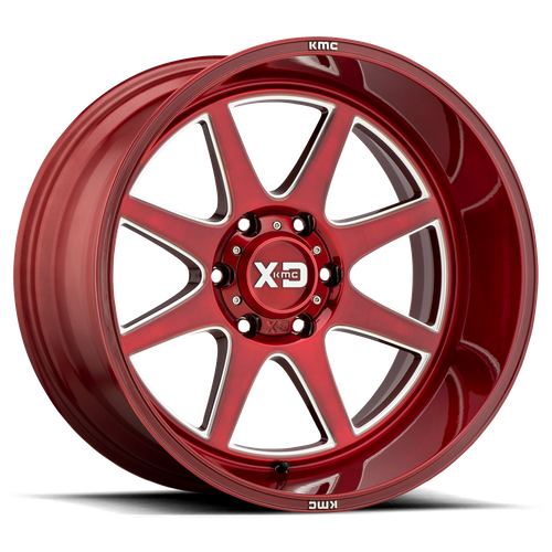 XD PIKE Brushed Red W/ Milled Accents wheel