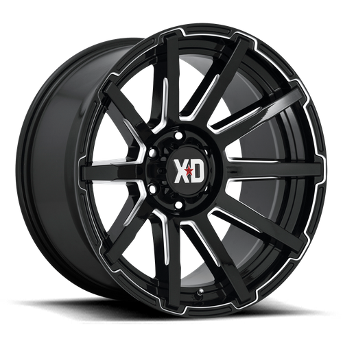 XD OUTBREAK Gloss Black Milled wheel view 2