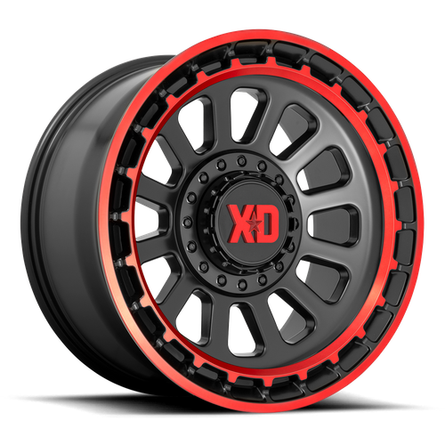 XD OMEGA Satin Black Mach Lip Red Tint wheel view 2