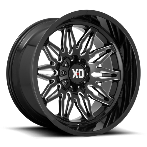 XD GUNNER Gloss Black Milled wheel view 2