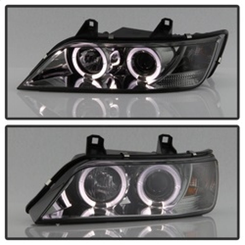 Spyder BMW Z3 96-02 Projector Headlights LED Halo Smoke High H1 Low H1 PRO-YD-BMWZ396-HL-SM