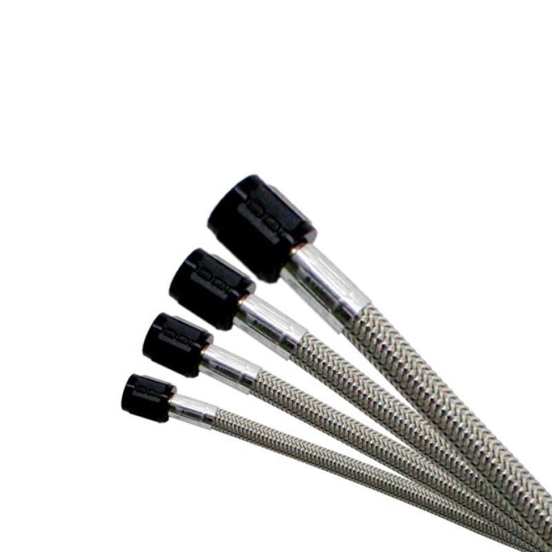Nitrous Express 8AN 112in Stainless Steel Braided Hose (Black Ends)