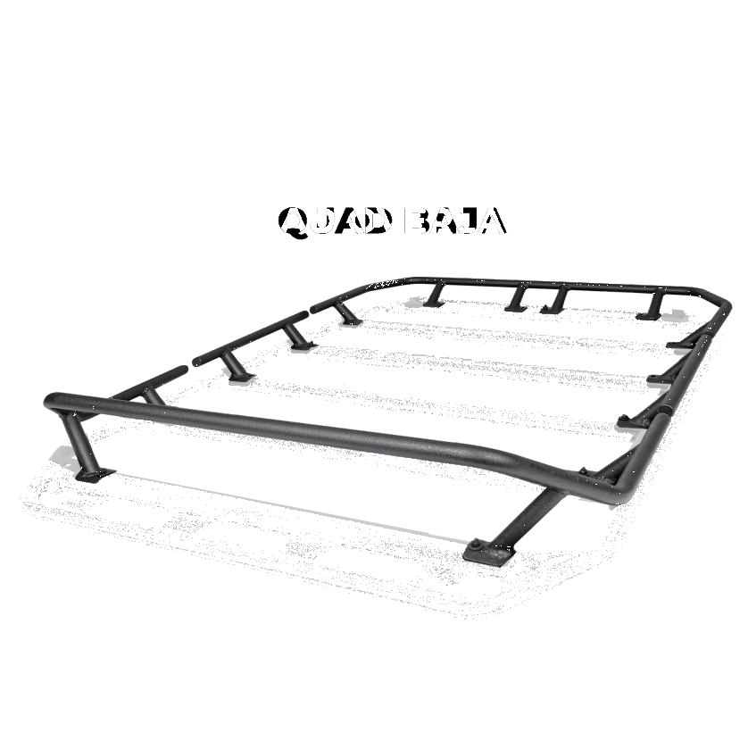 Go Rhino SRM300 Quad Overland Rail Kit (For 40x40in. Rack) - Tex. Blk (Rails ONLY - Req. Platform)