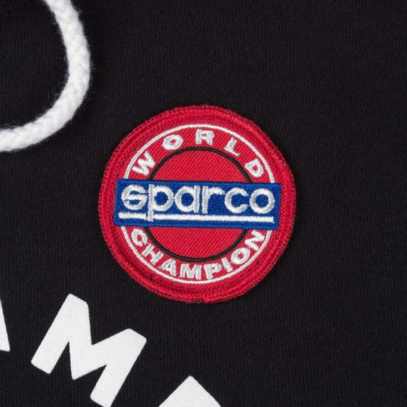 Sparco Sweatshirt Hooded 77 Black SMALL