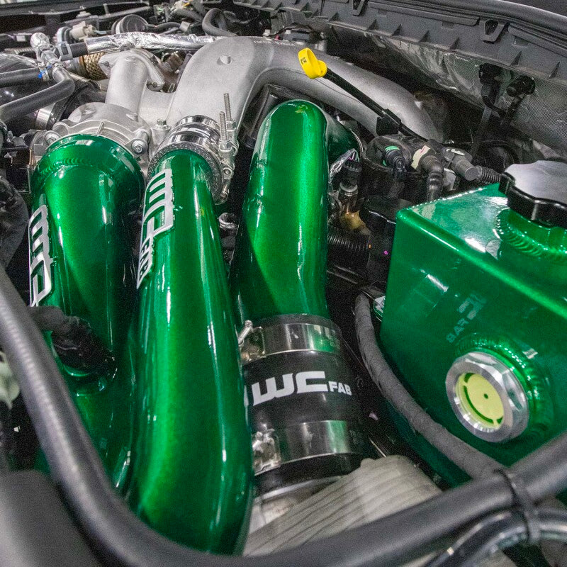 Wehrli 15-24 Ford 6.7L Power Stroke 3in Hot Side Intercooler Pipe - Sparkle Granny Smith