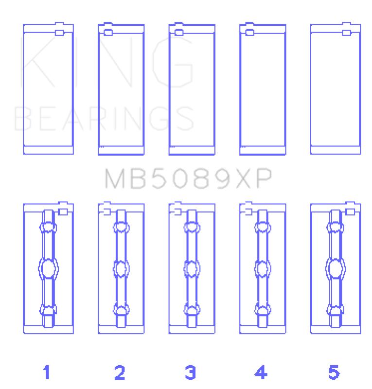 King Engine Bearings Toyota 1Rz/2Rz/3Rz (Size STDX) Main Bearing Set