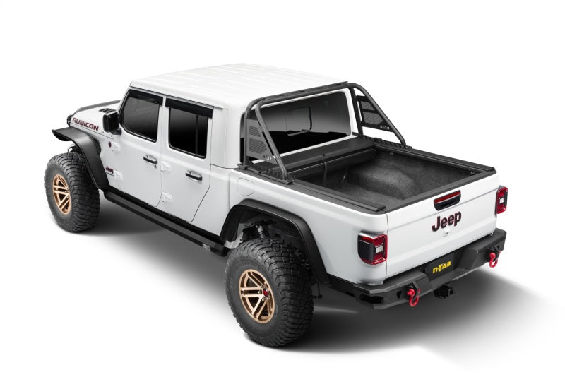 Rugged Ridge 20-22 Jeep Gladiator w/o Trail Rail Sys Armis Tonneau Cover w/Max Track - Tex. Blk-Rugged Ridge-797 Offroad