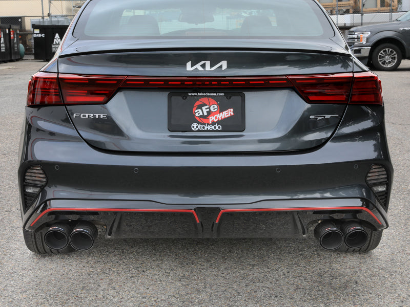 aFe 22-24 Kia Forte GT 1.6L 3in-2.5in 304 Stainless Steel Axle-Back Exhaust w/ Carbon Fiber Tips