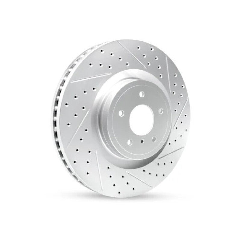 R1 07-12 Hyundai Veracruz Front Left Drilled & Slotted Geo-Carbon Rotor