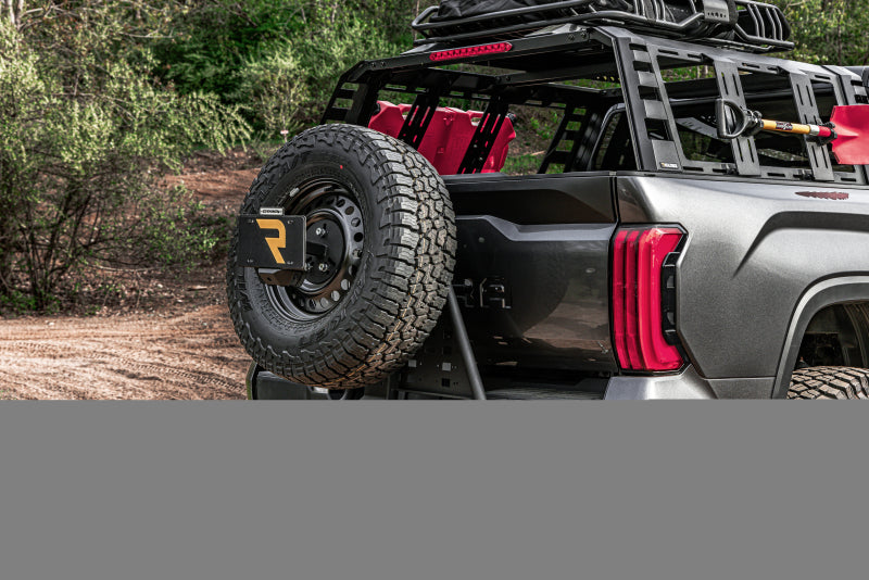 Go Rhino Swing-A-Way Tire Carrier Hitch Mounted Textured Black