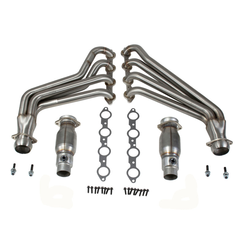 BBK 10-15 Camaro LS3 L99 Long Tube Exhaust Headers With Converters - 1-3/4 304 Stainless